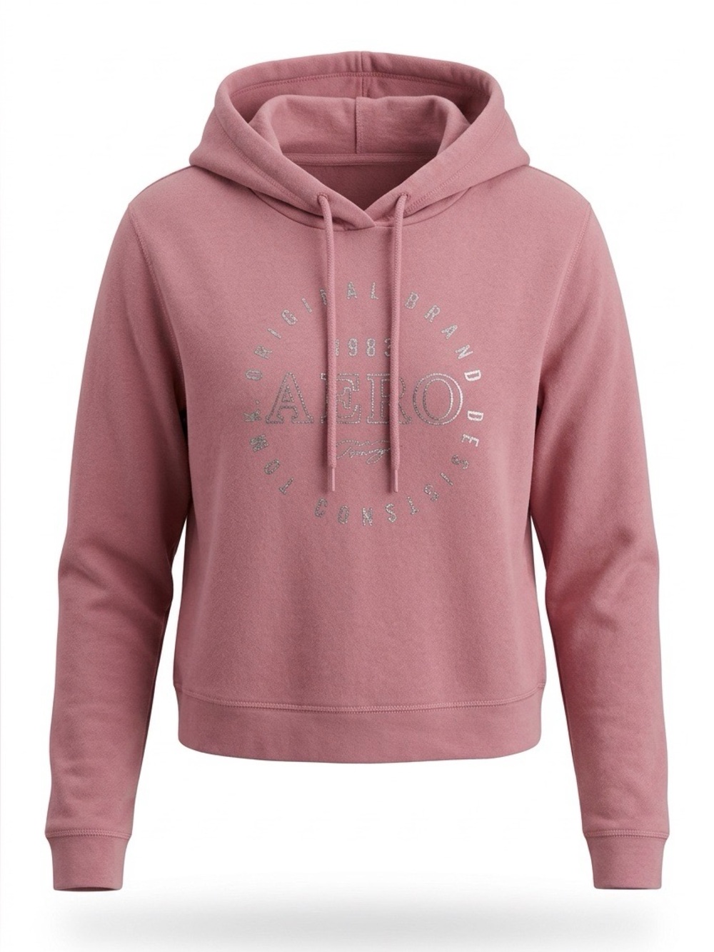 Aeropostale Rose Pink Logo Hooded Sweatshirt